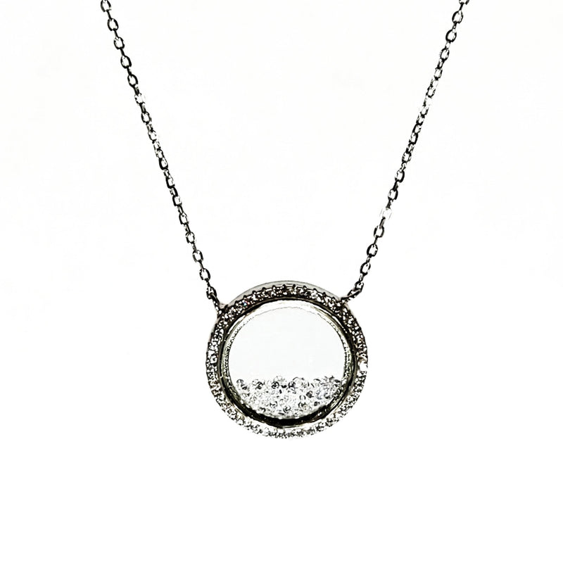 floating crystals necklace