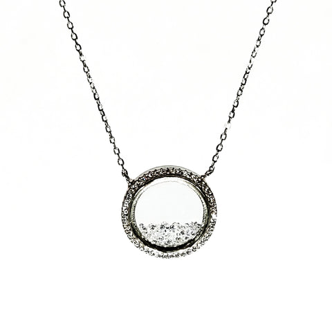 floating crystals necklace