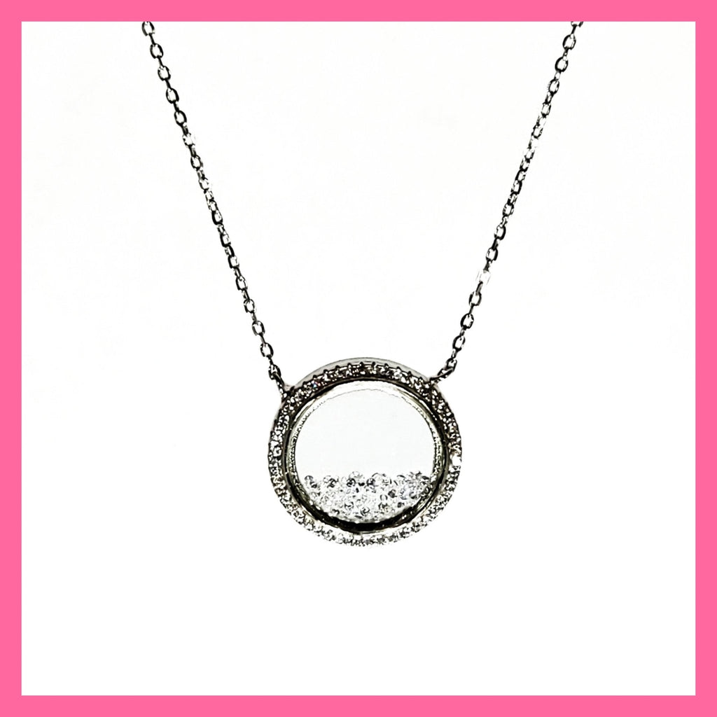 floating crystals necklace