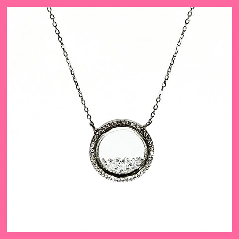 floating crystals necklace