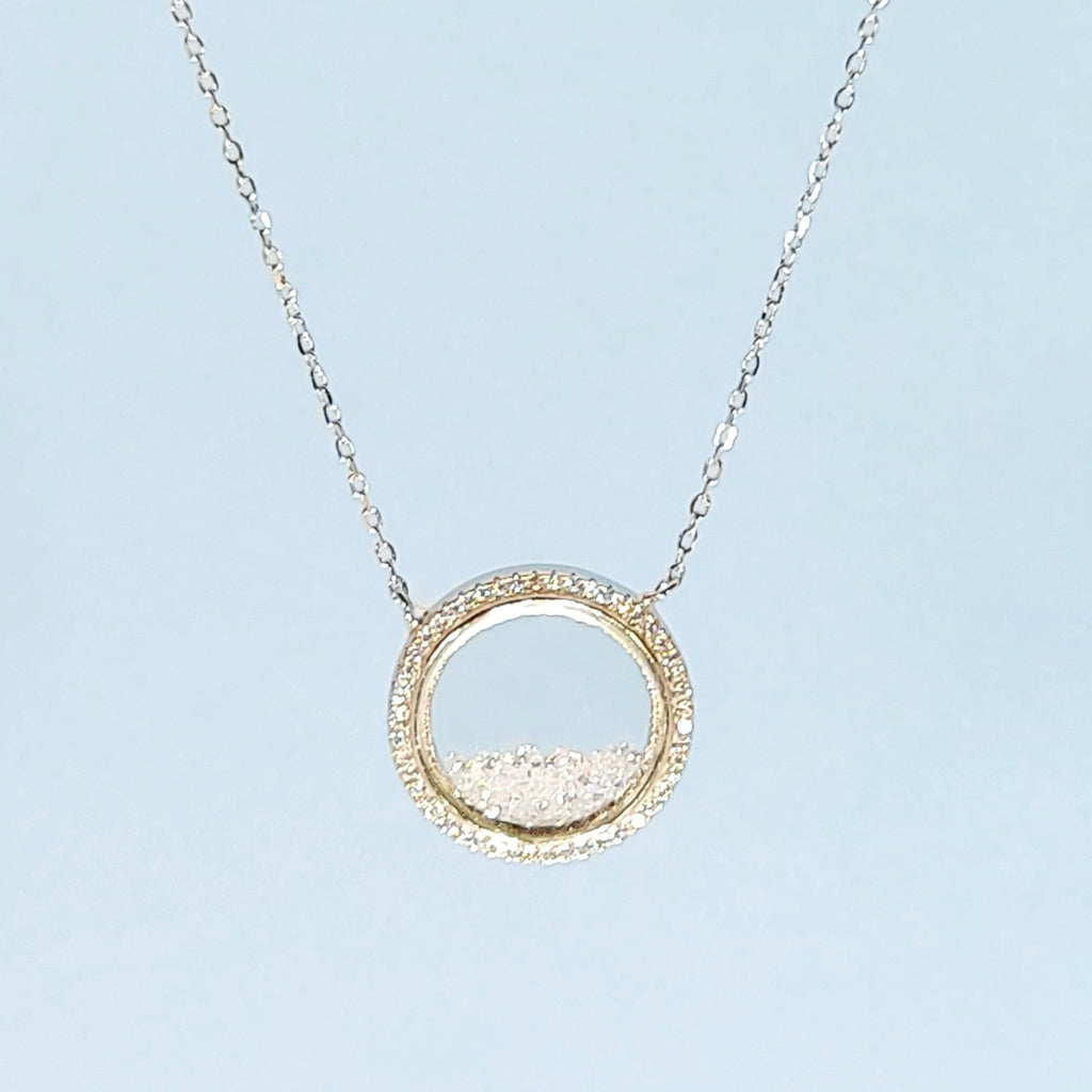 floating crystals necklace