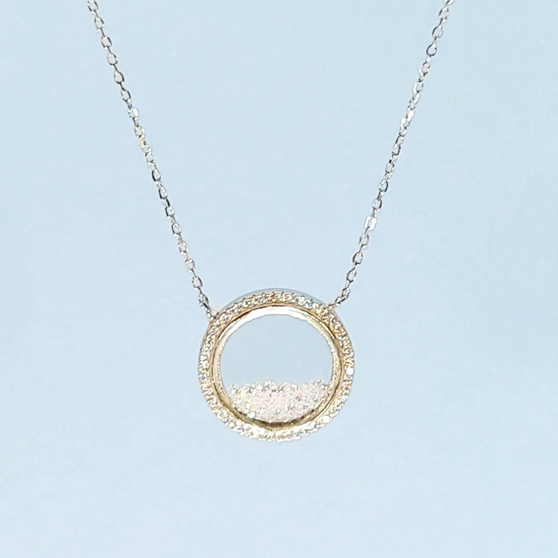 floating crystals necklace