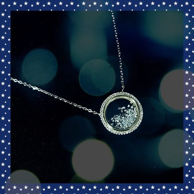 floating crystals necklace