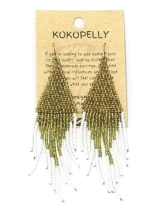golden bead chandelier earrings