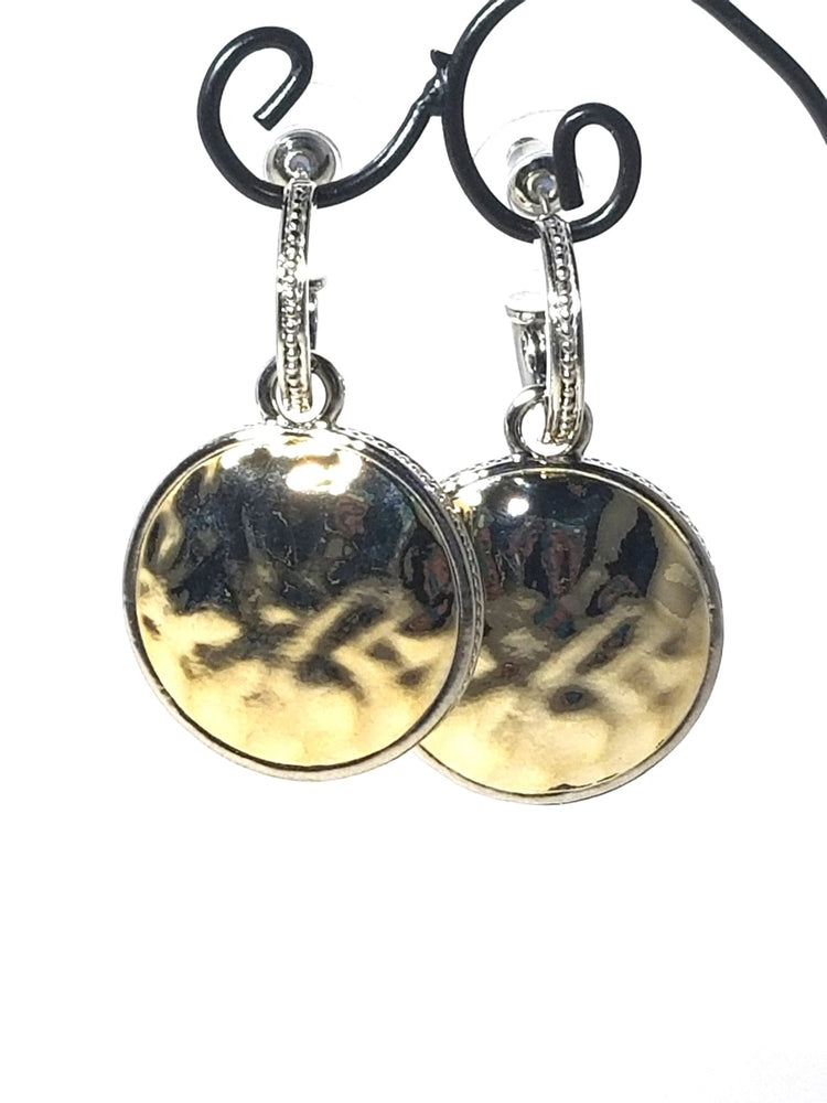 hammered brass earrings