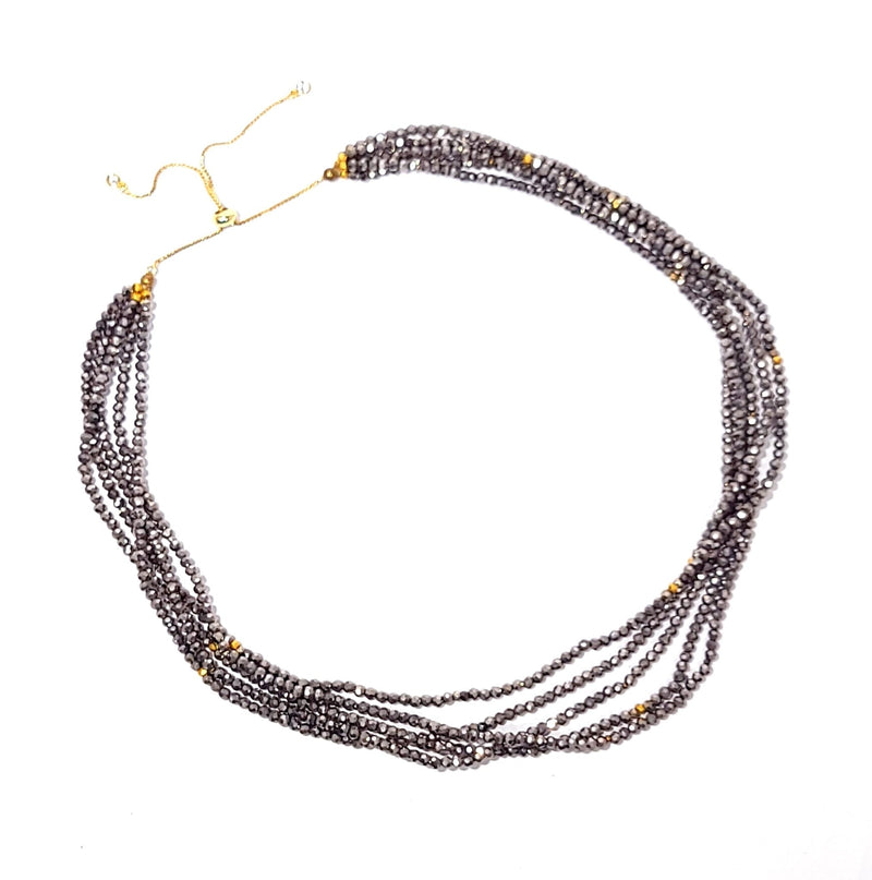 hematite and pyrite necklace