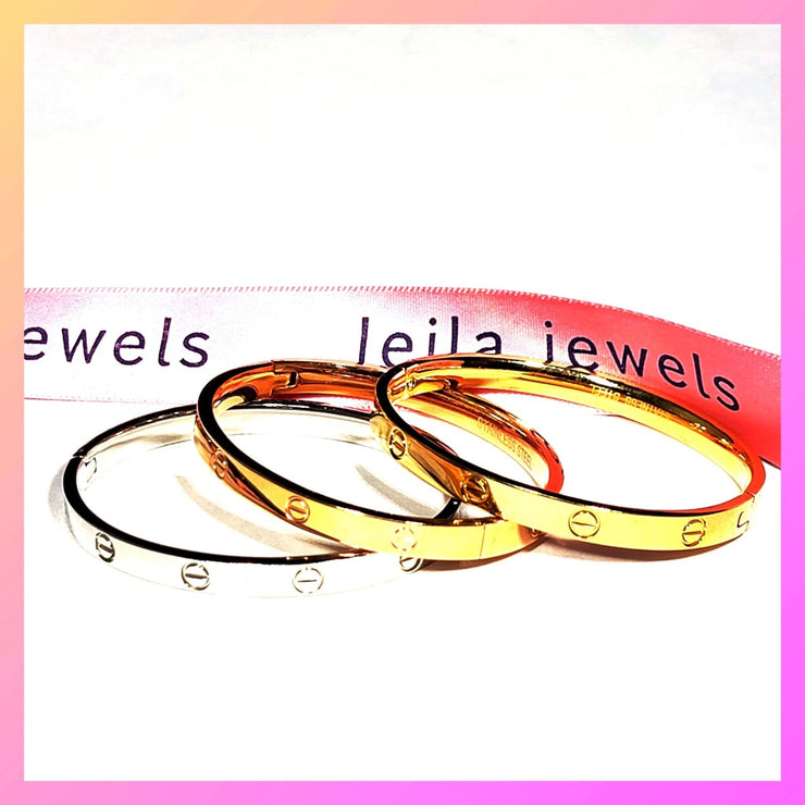 Iconic Bolt Bangle - Leila Jewels
