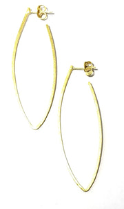 long v hoop earrings gold