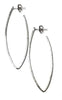 long v hoop earrings gunmetal