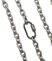 matte chain with pave lock silver / 18"