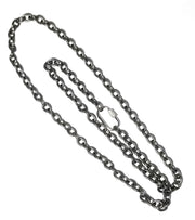 matte chain with pave lock black / 36"