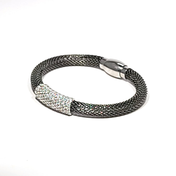 mesh tube bracelet black