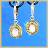 moonstone and cz earrings