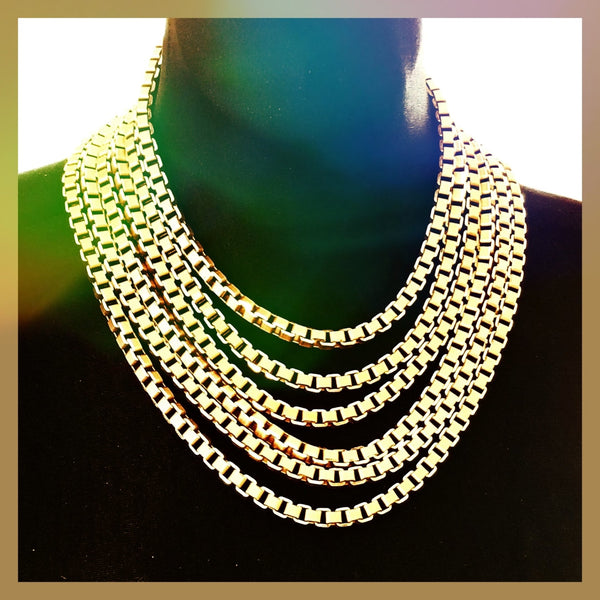 multi-strand chain necklace leila jewels