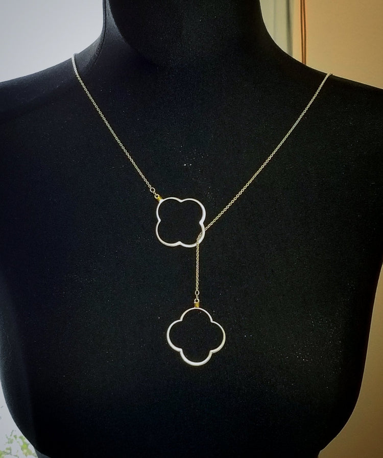 open clover lariat silver