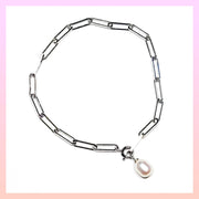 paperclip chain bracelet silver