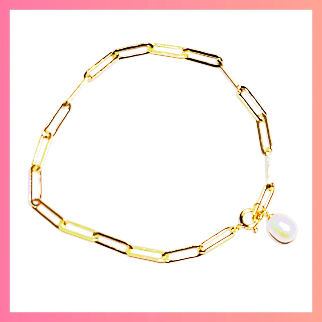 paperclip chain bracelet gold