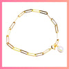 paperclip chain bracelet gold