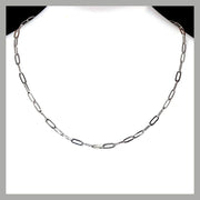 paperclip chain necklace silver