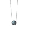 pavee disc necklace black