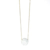 pavee disc necklace gold