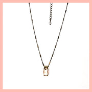 Peach Crystal Pendant Necklace - Leila Jewels