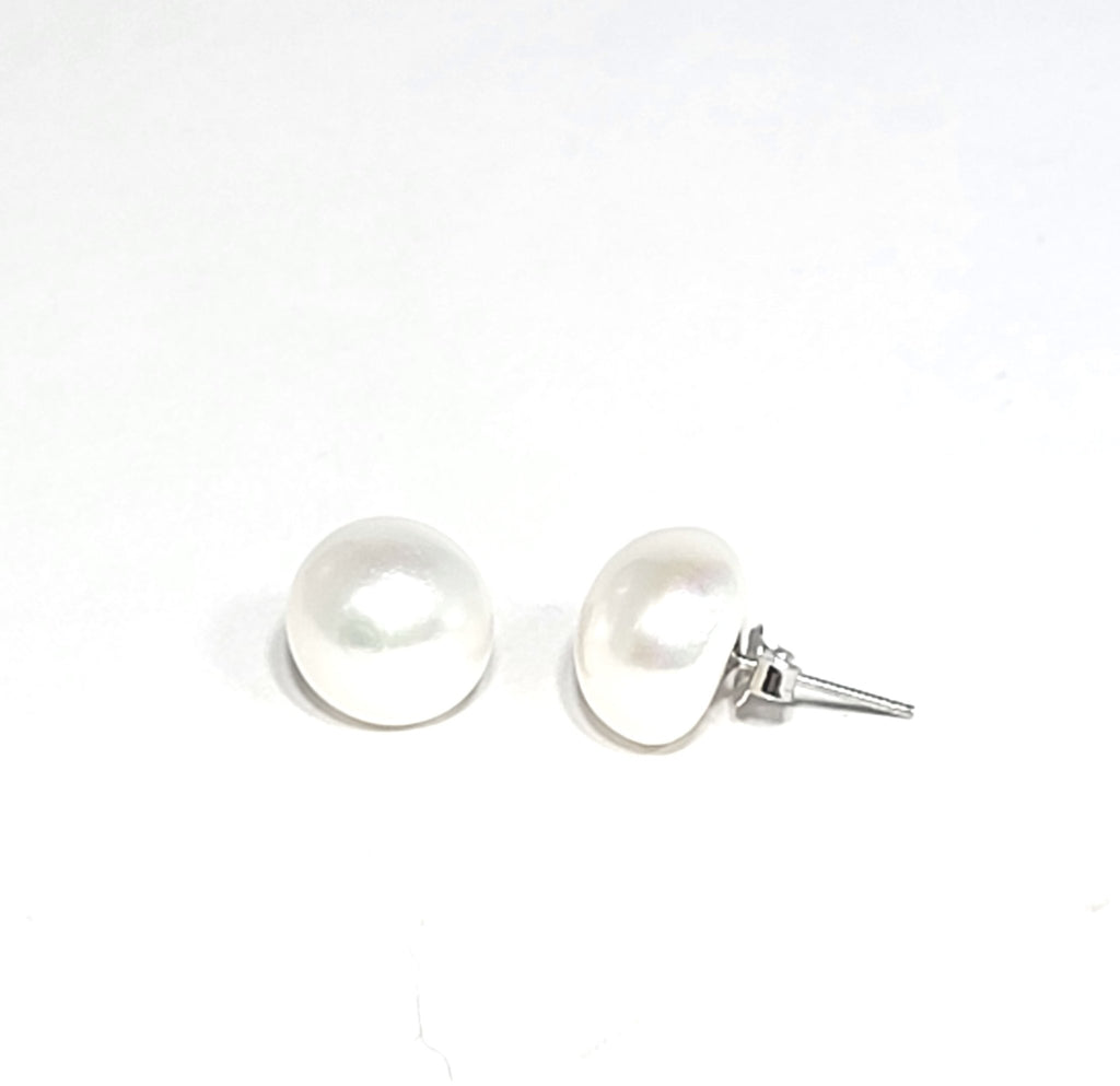 pearl stud earrings