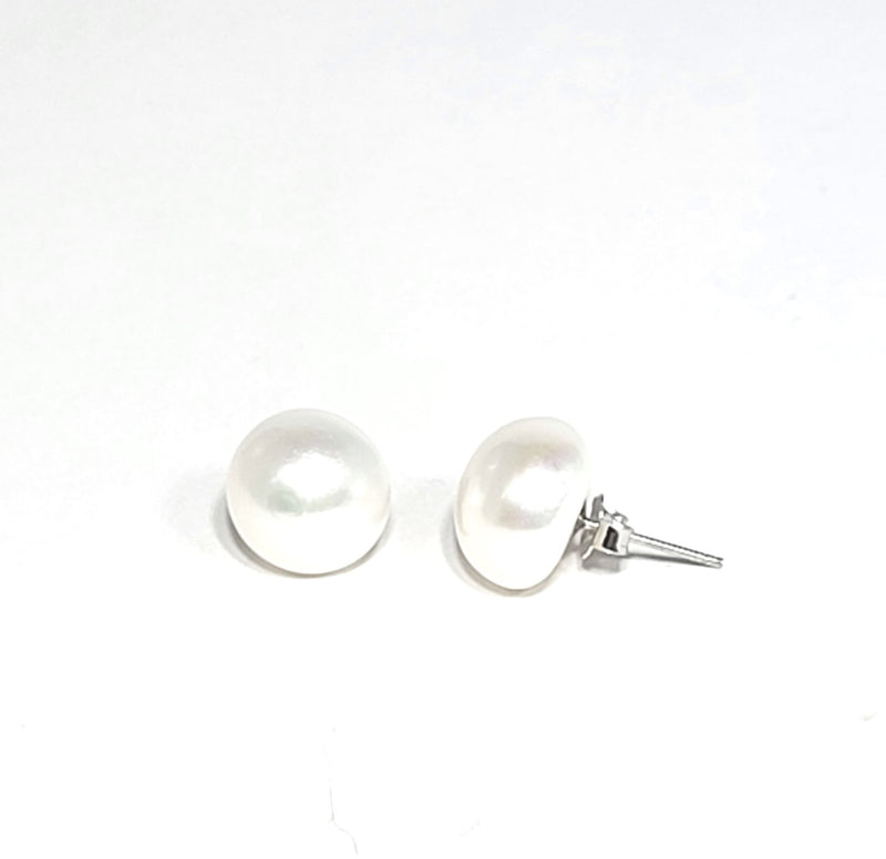 pearl stud earrings