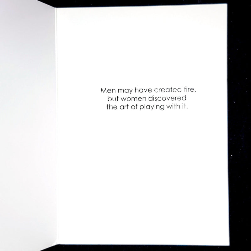 play with fire greeting card