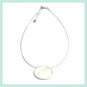 Reversible Oval Pendant Necklace - Leila Jewels