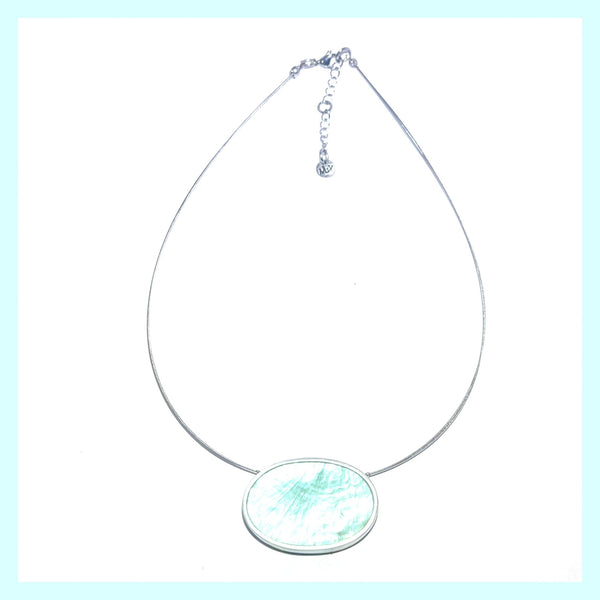 Reversible Oval Pendant Necklace - Leila Jewels