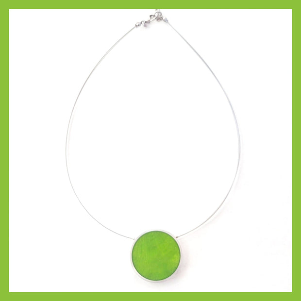 Reversible Round Pendant Necklace - Leila Jewels