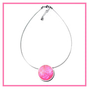Reversible Round Pendant Necklace - Leila Jewels