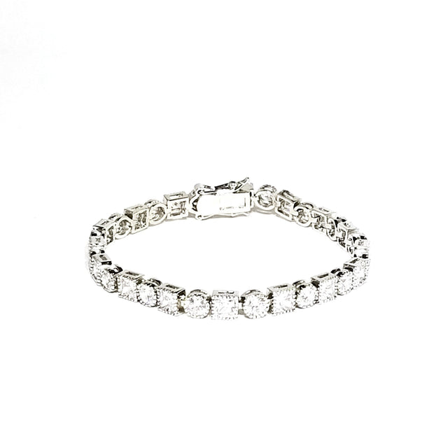 round/square tennis bracelet