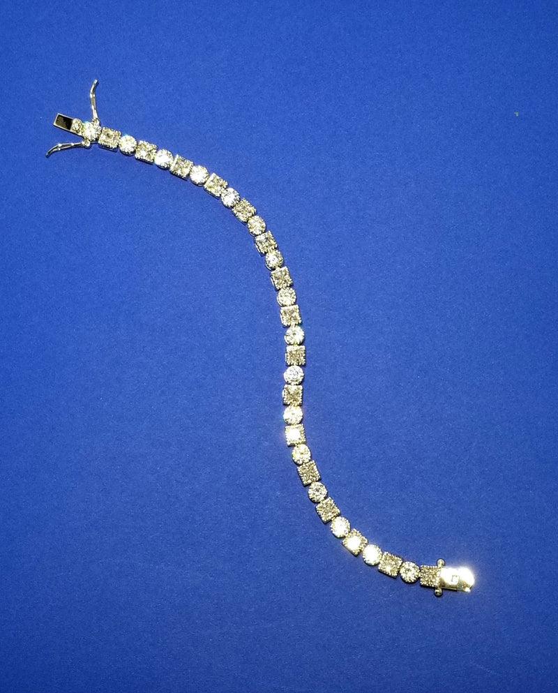 round/square tennis bracelet