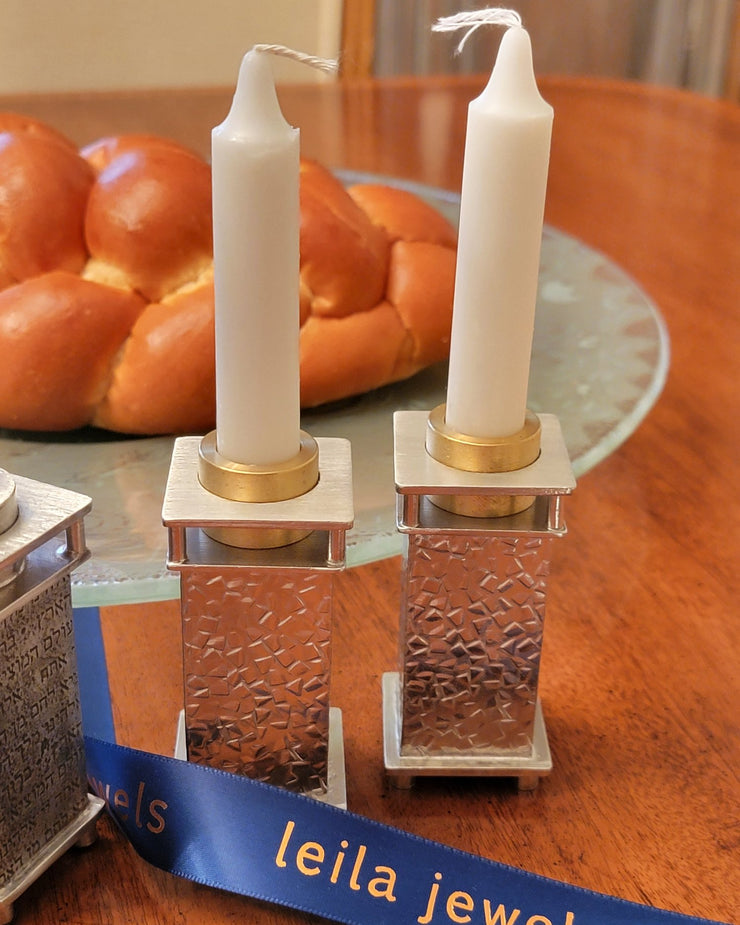 Shabbat Candle Holders by Joy Stember - Leila Jewels