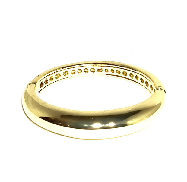 shiny oval bangle gold