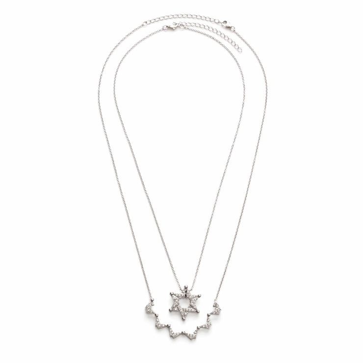silver butterfly star of david necklace leila jewels