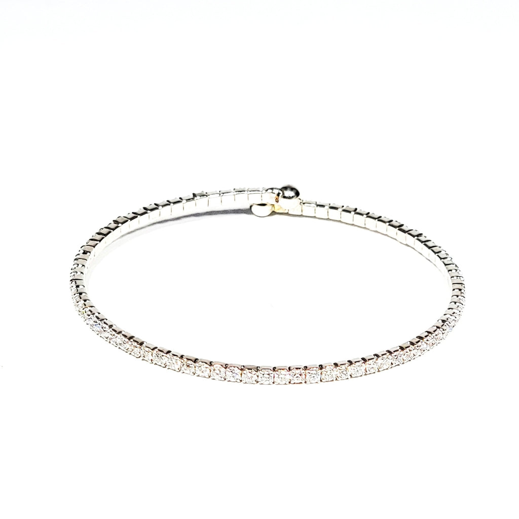 Skinny Pavé Bangle - Leila Jewels