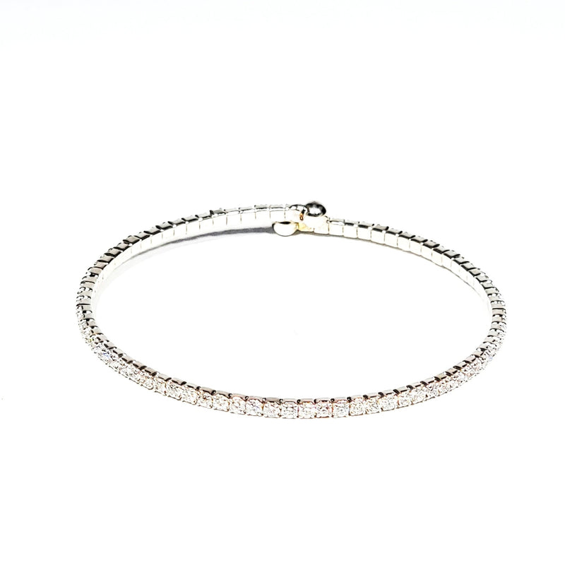 Skinny Pavé Bangle - Leila Jewels
