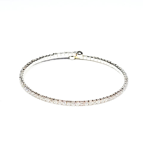 Skinny Pavé Bangle - Leila Jewels
