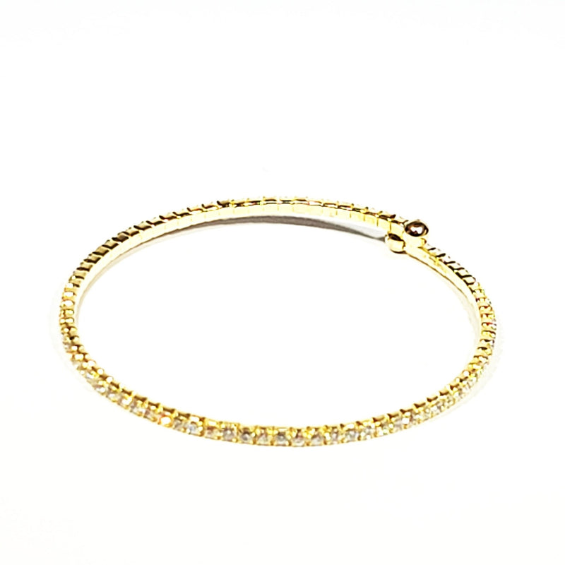 Skinny Pavé Bangle - Leila Jewels