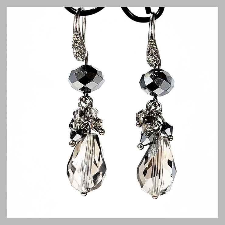 Smokey Crystal Earrings - Leila Jewels