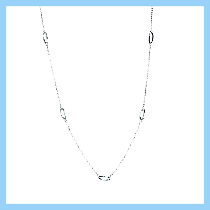 sterling link chain necklace silver