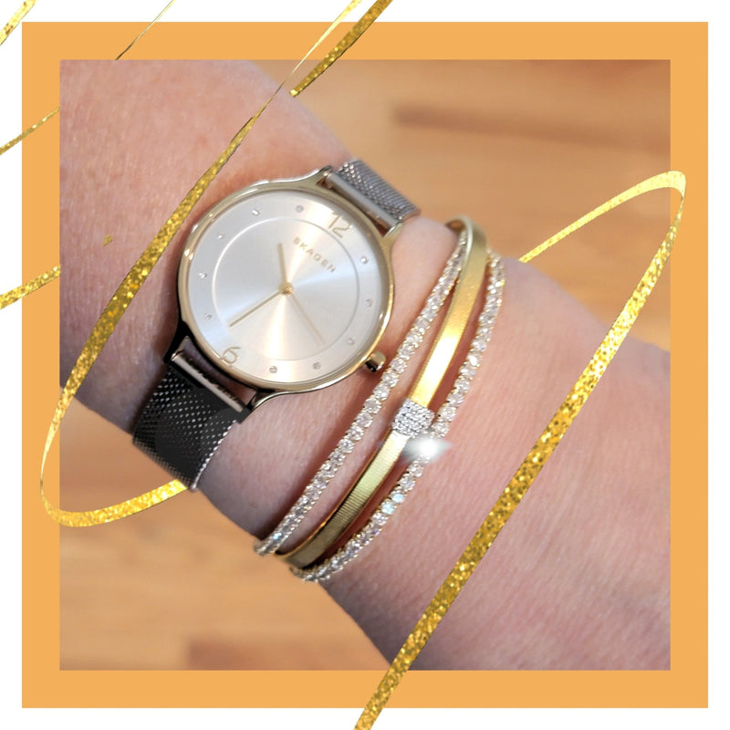 sterling ribbon bangle