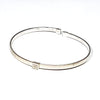 sterling ribbon bangle silver