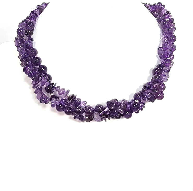 twisted amethyst necklace