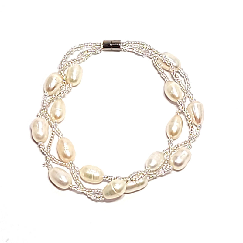 Woven Pearl Bracelet - Leila Jewels