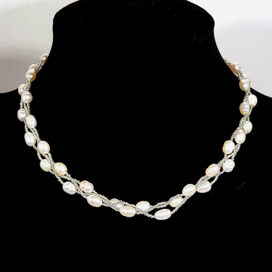 woven pearl necklace