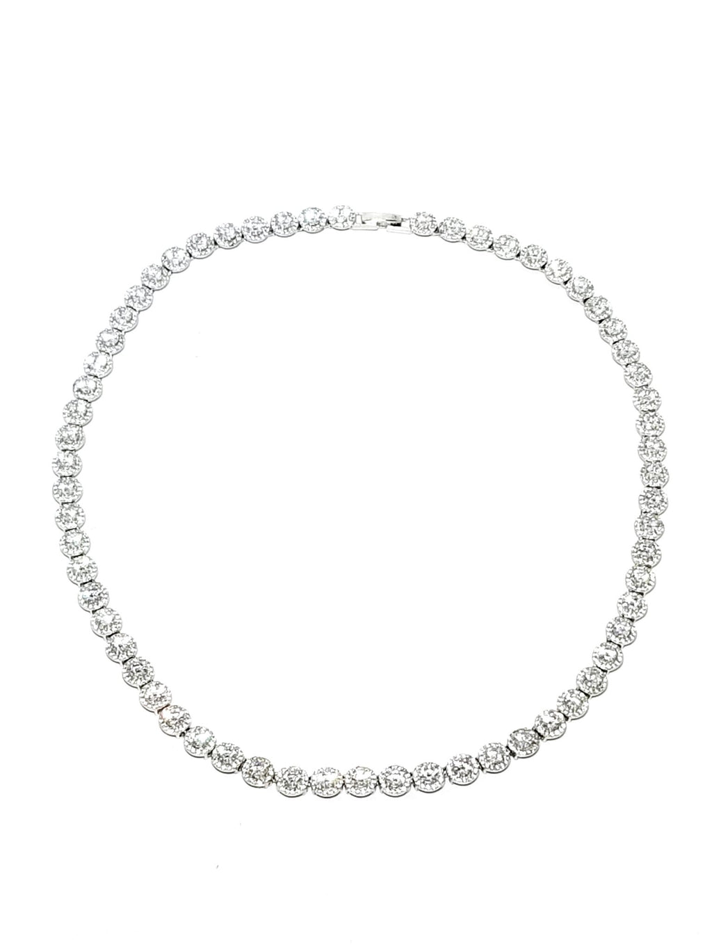 zirconia tennis necklace